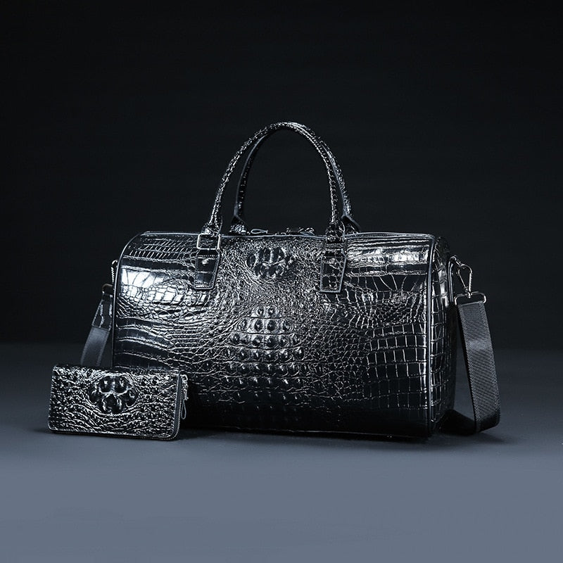 Luxury Alligator Skin Large Capacity Luggage Set