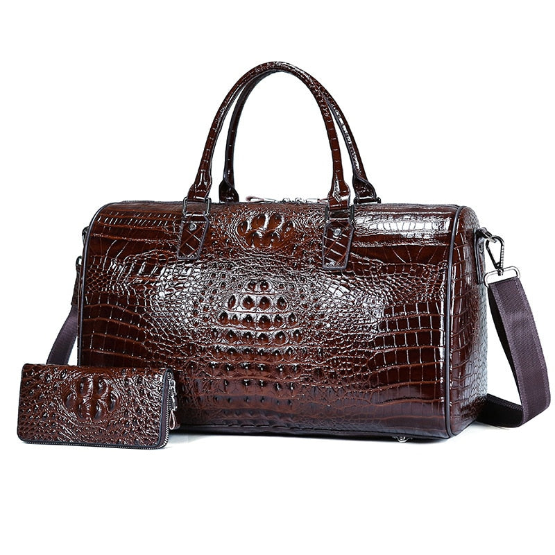 Luxury Alligator Skin Large Capacity Luggage Set